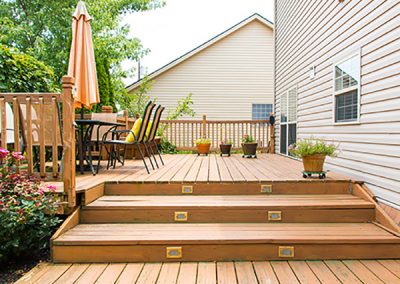 backyard deck and patio