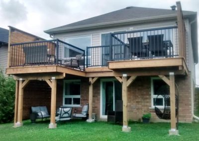 Backyard deck upper level