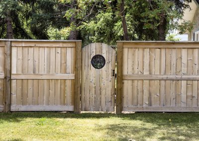 backyard fence with door