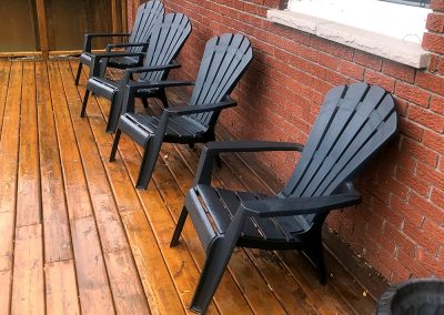 Front-porch wood deck